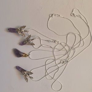 Lot of amethyst necklaces pure amethyst sterling silver